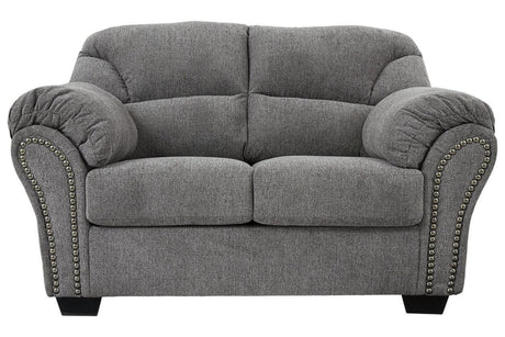 Allmaxx Pewter Fabric Loveseat by Ashley at Eve Furniture