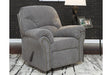 Allmaxx Pewter Fabric Recliner by Ashley at Eve Furniture