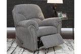 Allmaxx Pewter Fabric Recliner by Ashley at Eve Furniture