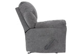 Allmaxx Pewter Fabric Recliner by Ashley at Eve Furniture