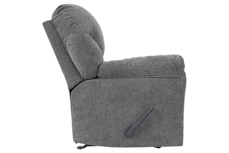 Allmaxx Pewter Fabric Recliner by Ashley at Eve Furniture