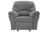 Allmaxx Pewter Fabric Recliner by Ashley at Eve Furniture
