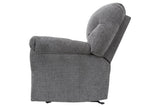Allmaxx Pewter Fabric Recliner by Ashley at Eve Furniture