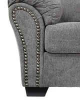 Allmaxx Pewter Fabric Sofa and Loveseat by Ashley at Eve Furniture