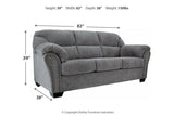 Allmaxx Pewter Fabric Sofa by Ashley at Eve Furniture