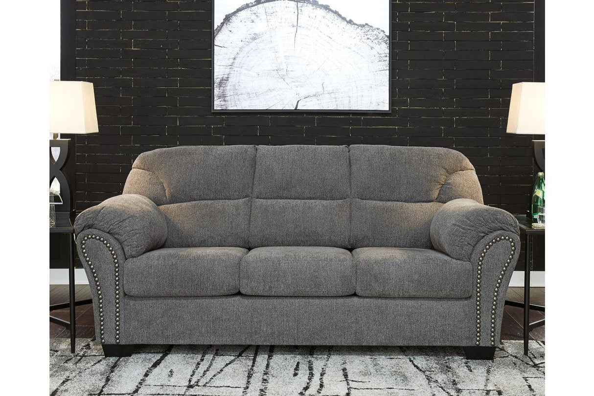 Allmaxx Pewter Fabric Sofa by Ashley at Eve Furniture