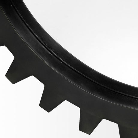 Alloy Cog Round Black Metal Frame Mirror by Mercana at Eve Furniture