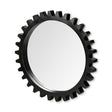 Alloy Cog Round Black Metal Frame Mirror by Mercana at Eve Furniture