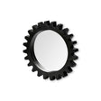 Alloy Cog Round Black Metal Frame Mirror by Mercana at Eve Furniture
