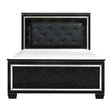 Allura Black California King LED Upholstered Panel Bed by Homelegance at Eve Furniture
