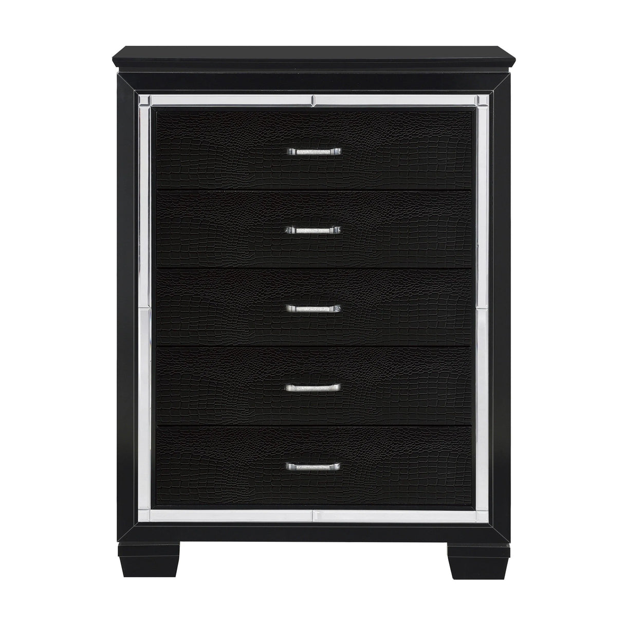 Allura Black LED Upholstered Panel Bedroom Set by Homelegance at Eve Furniture