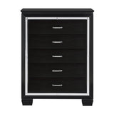 Allura Black LED Upholstered Panel Bedroom Set by Homelegance at Eve Furniture