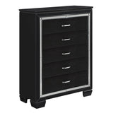 Allura Black LED Upholstered Panel Bedroom Set by Homelegance at Eve Furniture