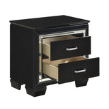 Allura Black LED Upholstered Panel Bedroom Set by Homelegance at Eve Furniture