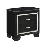 Allura Black LED Upholstered Panel Bedroom Set by Homelegance at Eve Furniture