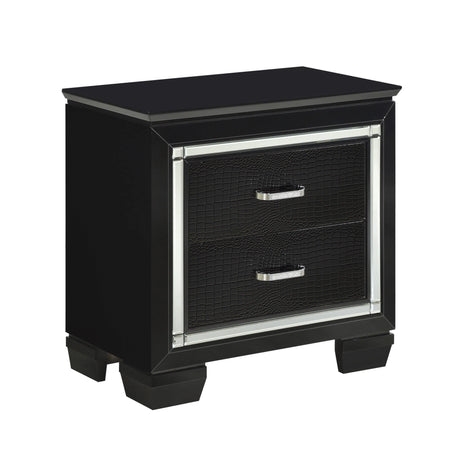 Allura Black LED Upholstered Panel Youth Bedroom Set by Homelegance at Eve Furniture