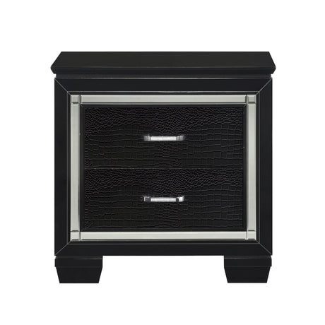 Allura Black Nightstand by Homelegance at Eve Furniture
