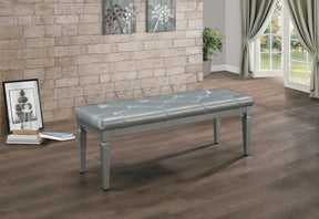 Allura Silver Bedroom Bench by Homelegance at Eve Furniture