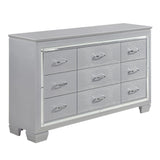Allura Silver LED Upholstered Panel Bedroom Set by Homelegance at Eve Furniture