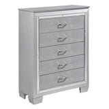 Allura Silver LED Upholstered Panel Bedroom Set by Homelegance at Eve Furniture