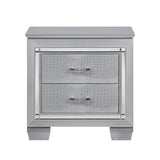 Allura Silver LED Upholstered Panel Bedroom Set by Homelegance at Eve Furniture