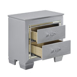 Allura Silver LED Upholstered Panel Bedroom Set by Homelegance at Eve Furniture