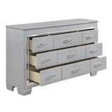 Allura Silver LED Upholstered Panel Youth Bedroom Set by Homelegance at Eve Furniture