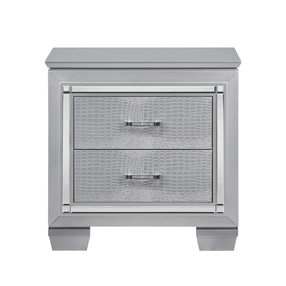 Allura Silver LED Upholstered Panel Youth Bedroom Set by Homelegance at Eve Furniture