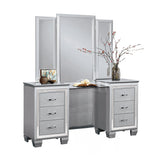 Allura Silver Vanity Dresser with Mirror by Homelegance at Eve Furniture