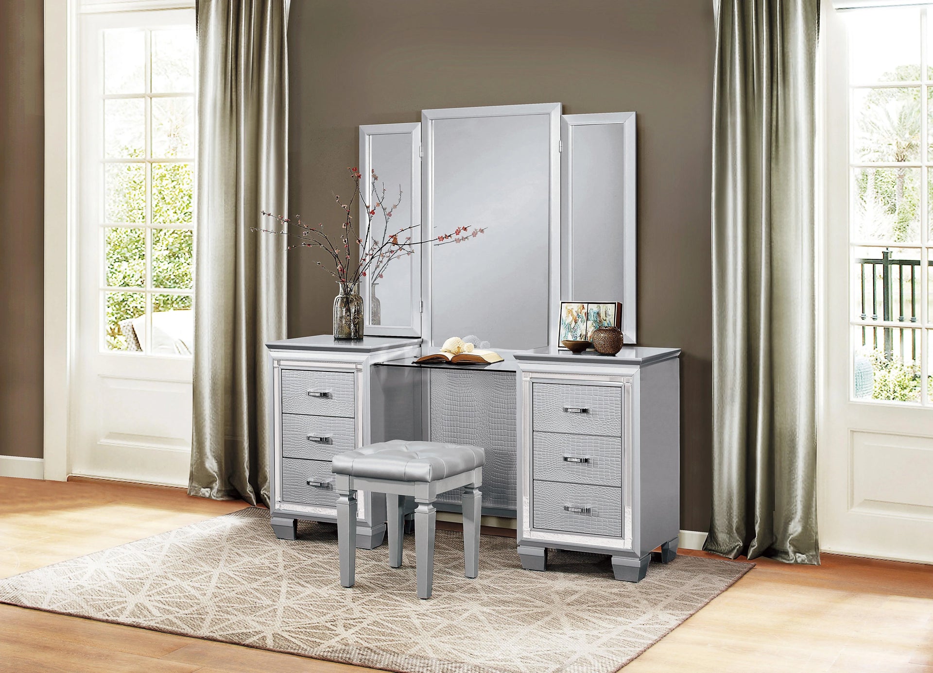 allura silver dresser Allura Dresser (Silver)