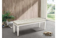 Allura White Bedroom Bench by Homelegance at Eve Furniture
