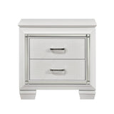 Allura White LED Upholstered Panel Bedroom Set by Homelegance at Eve Furniture