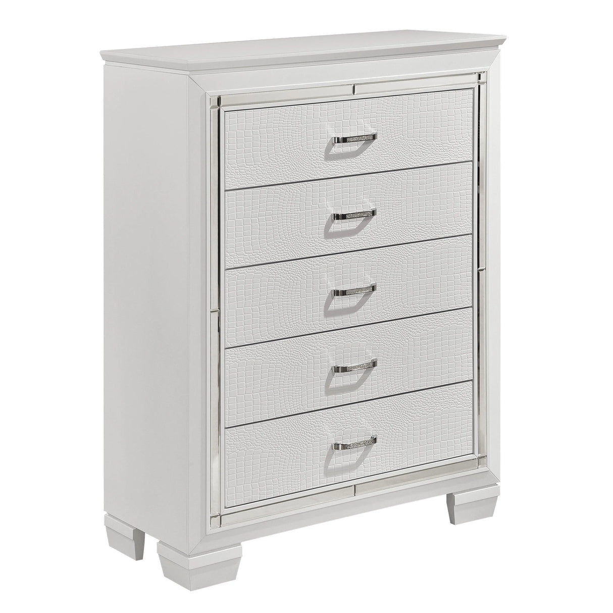 Allura White LED Upholstered Panel Youth Bedroom Set by Homelegance at Eve Furniture
