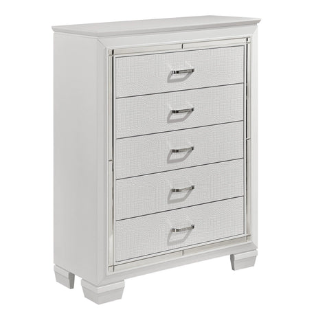 Allura White LED Upholstered Panel Youth Bedroom Set by Homelegance at Eve Furniture
