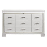 Allura White LED Upholstered Panel Youth Bedroom Set by Homelegance at Eve Furniture