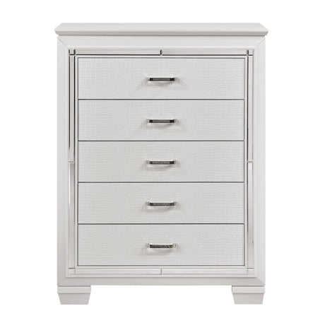 Allura White LED Upholstered Panel Youth Bedroom Set by Homelegance at Eve Furniture