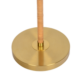 Allure 2-Light Floor Lamp, Gold Brass, Natural Rattan Tube , Double On/Off Pull Chain by Ashcroft Furniture at Eve Furniture