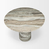 Allyson 42" Round Pedestal Dining Table | Marble | Seats 4 by Mercana at Eve Furniture