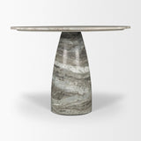 Allyson 42" Round Pedestal Dining Table | Marble | Seats 4 by Mercana at Eve Furniture