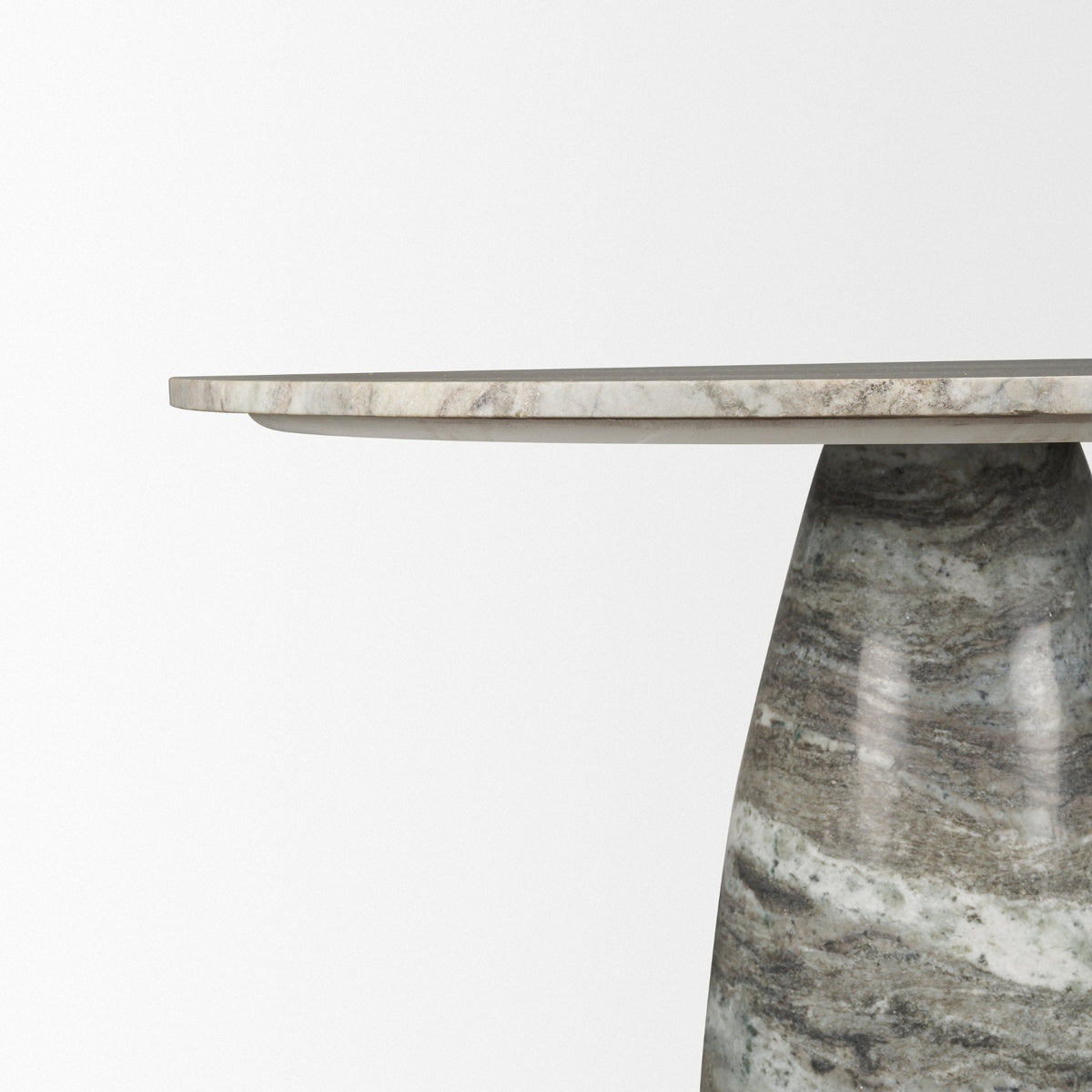Allyson 42" Round Pedestal Dining Table | Marble | Seats 4 by Mercana at Eve Furniture