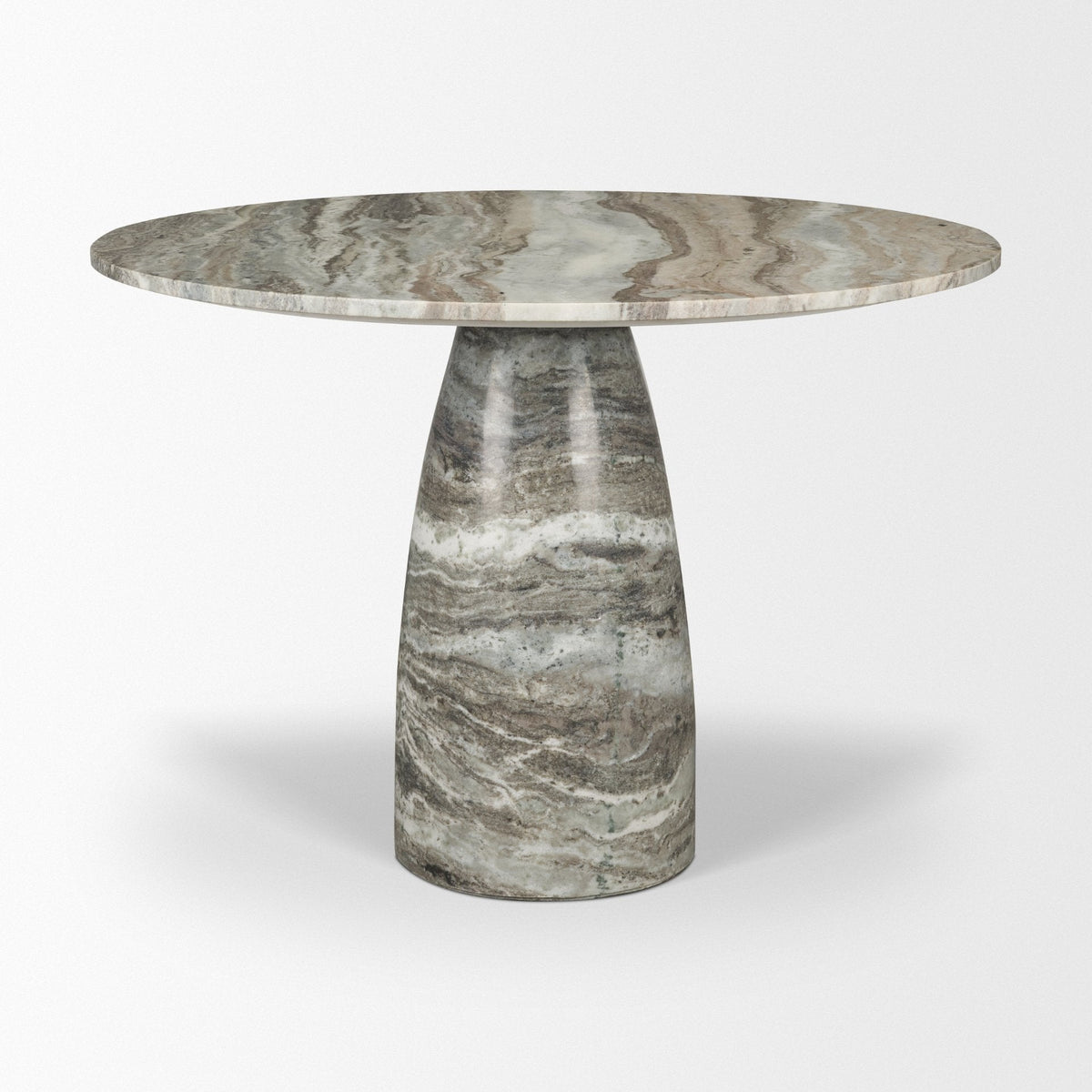 Allyson 42" Round Pedestal Dining Table | Marble | Seats 4 by Mercana at Eve Furniture