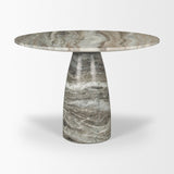 Allyson 42" Round Pedestal Dining Table | Marble | Seats 4 by Mercana at Eve Furniture