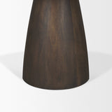 Allyson 54" Round Dark Brown w/ Cappuccino Marble Pedestal Dining Table by Mercana at Eve Furniture