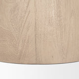 Allyson Light Wood Base w/ Travertine Top Coffee Table by Mercana at Eve Furniture