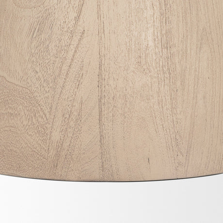 Allyson Light Wood Base w/ Travertine Top Coffee Table by Mercana at Eve Furniture