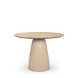Allyson 42" Light Wood Base w/ Travertine Top Dining Table by Mercana at Eve Furniture
