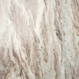 Allyson Round Brown Pedestal w/ Pink Marble Top Coffee Table by Mercana at Eve Furniture