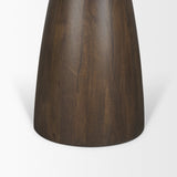 Allyson Round Dark Brown w/ Cappuccino Marble Pedestal Dining Table by Mercana at Eve Furniture