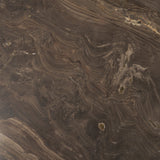Allyson Round Dark Brown wood w/ Cappuccino Marble Top Bistro Table by Mercana at Eve Furniture