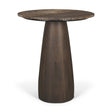 Allyson Round Dark Brown wood w/ Cappuccino Marble Top Bistro Table by Mercana at Eve Furniture